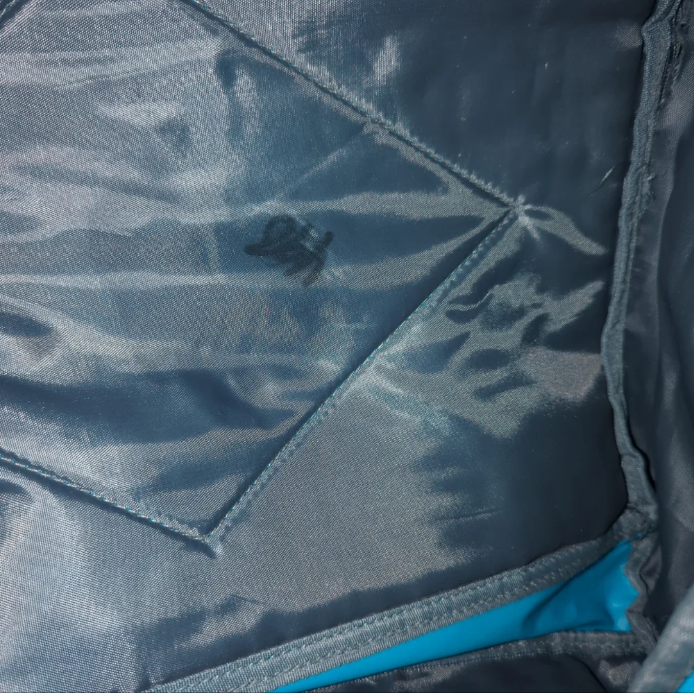 FILA Duffle Sports Gym Travel Bag Black Royal Blue Pockets Compartments Straps